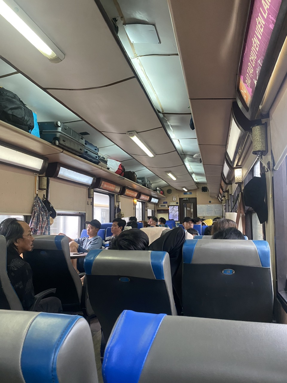 On the train from Sai Gon to Khanh Hoa